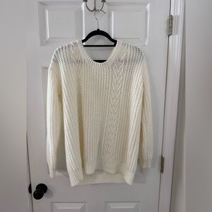 ToCream Cable Knit Sweater w/ Back Bow | Size L | Cozy Pullover